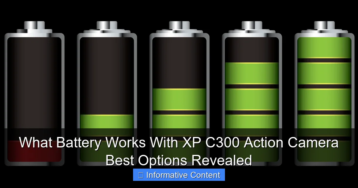 What Battery Works With XP C300 Action Camera Best Options Revealed