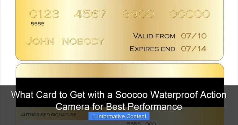 What Card to Get with a Soocoo Waterproof Action Camera for Best Performance