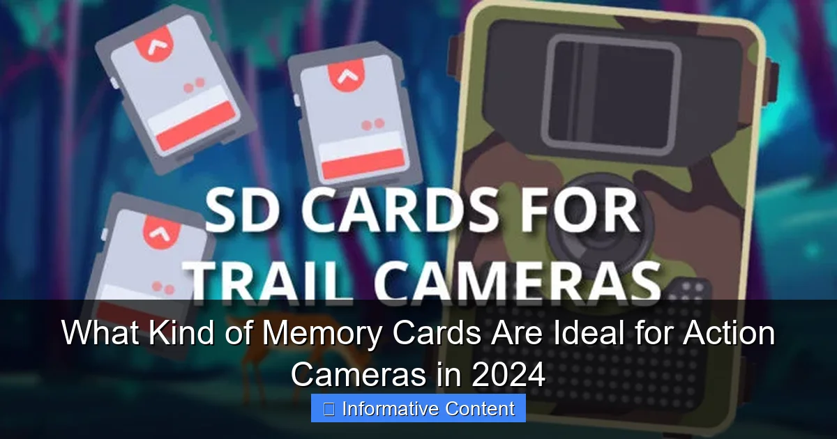 What Kind of Memory Cards Are Ideal for Action Cameras in 2024