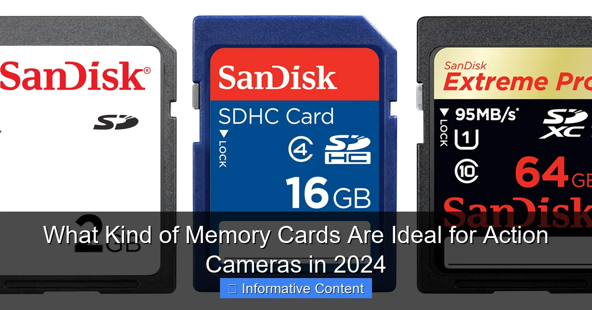 What Kind of Memory Cards Are Ideal for Action Cameras in 2024