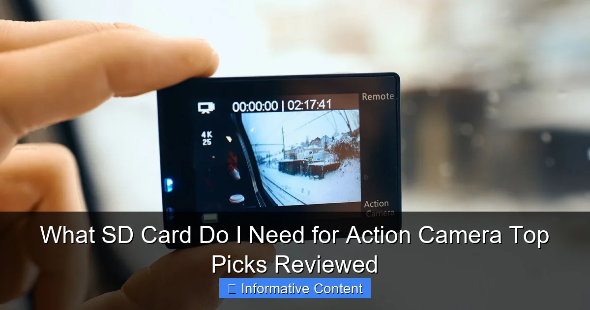 What SD Card Do I Need for Action Camera Top Picks Reviewed