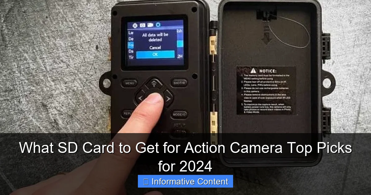 What SD Card to Get for Action Camera Top Picks for 2024