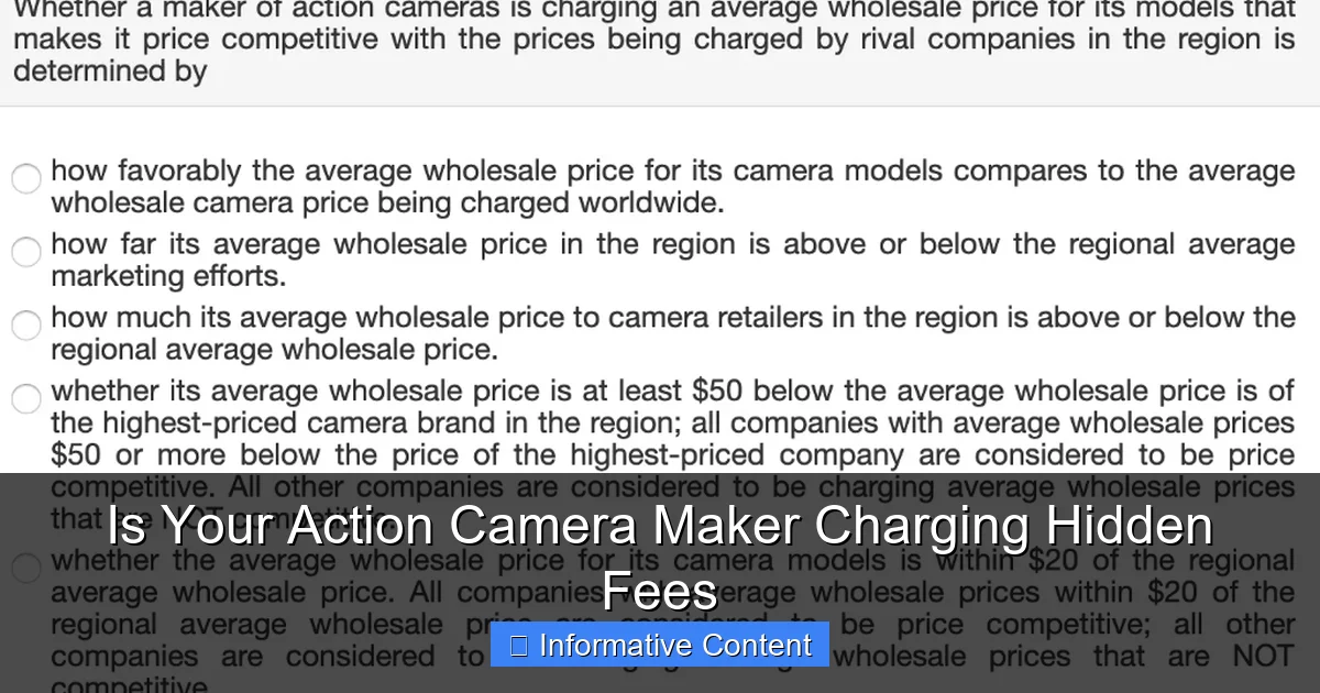 Is Your Action Camera Maker Charging Hidden Fees