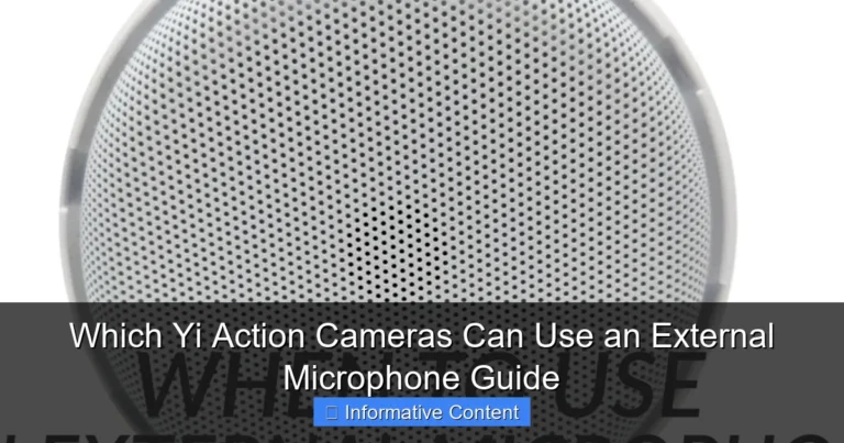 Which Yi Action Cameras Can Use an External Microphone Guide
