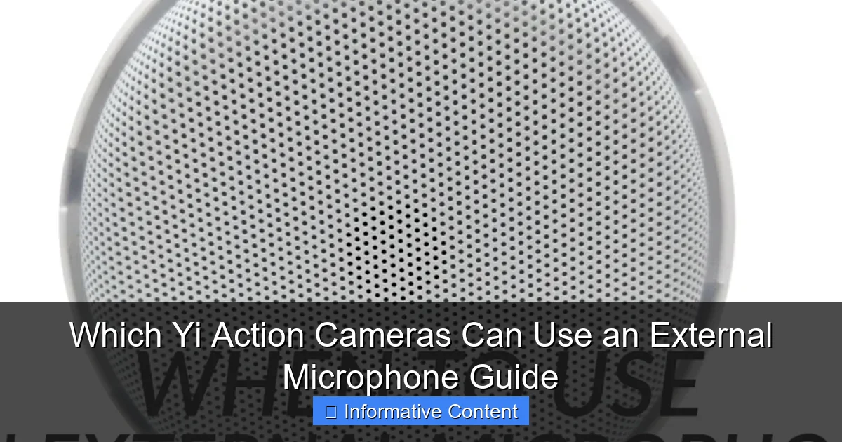 Which Yi Action Cameras Can Use an External Microphone Guide