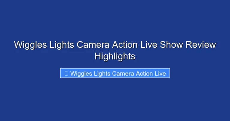 Wiggles Lights Camera Action Live Show Review Highlights