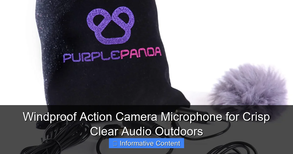 Windproof Action Camera Microphone for Crisp Clear Audio Outdoors