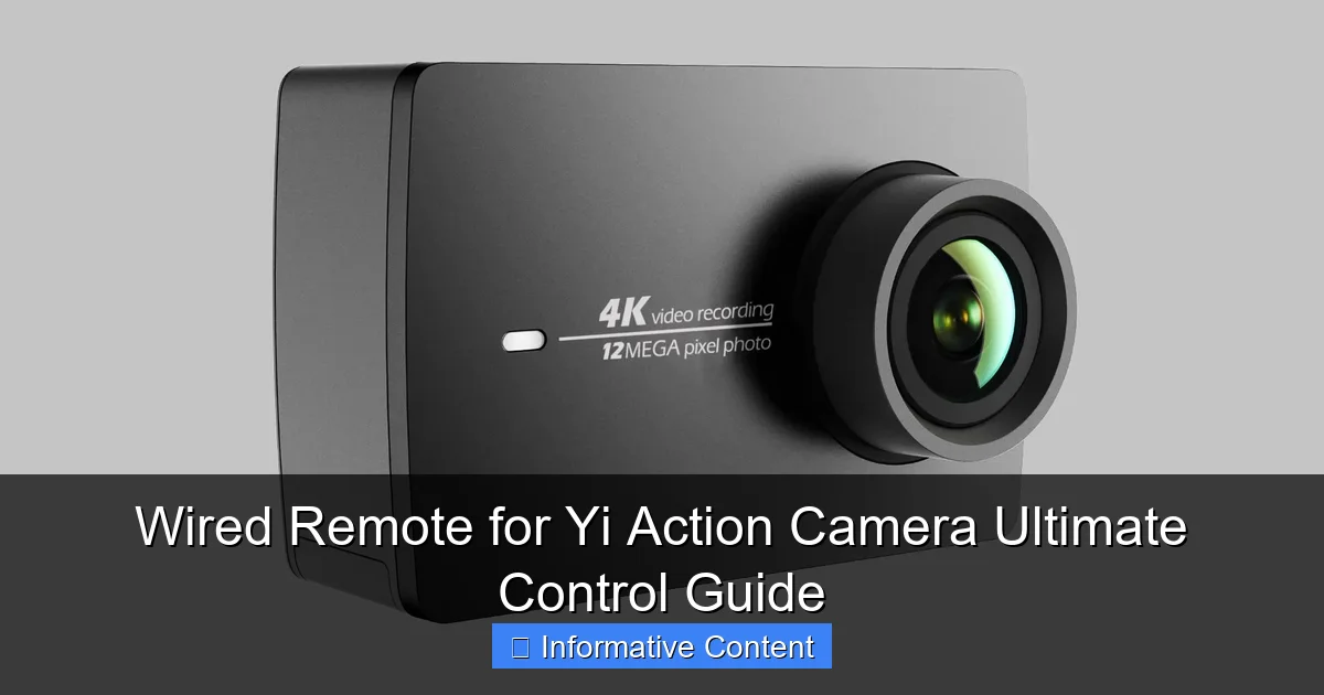 Wired Remote for Yi Action Camera Ultimate Control Guide