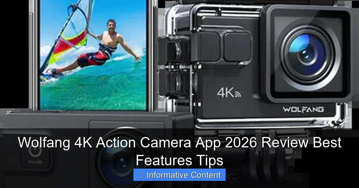 Wolfang 4K Action Camera App 2026 Review Best Features Tips