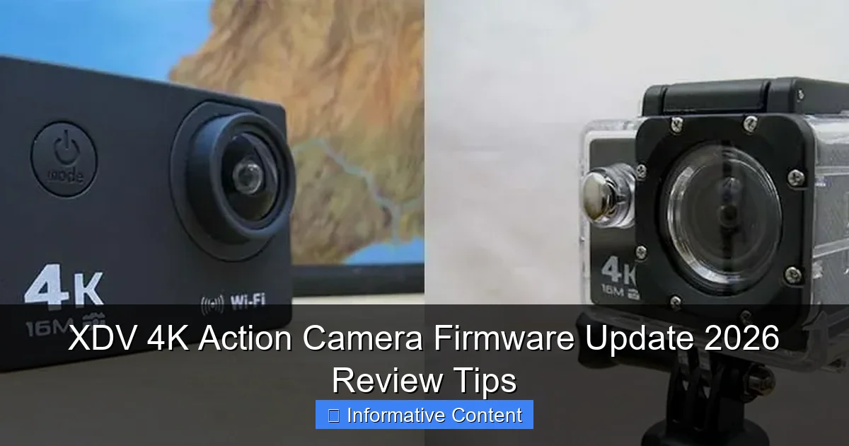 XDV 4K Action Camera Firmware Update 2026 Review Tips