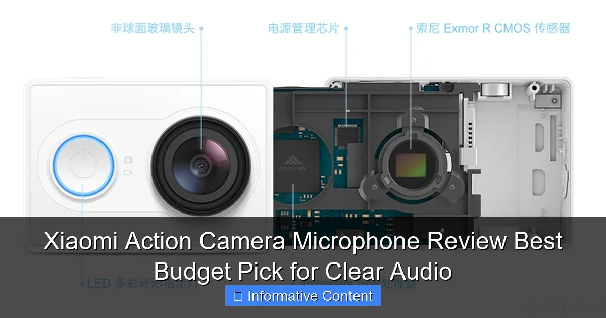 Xiaomi Action Camera Microphone Review Best Budget Pick for Clear Audio
