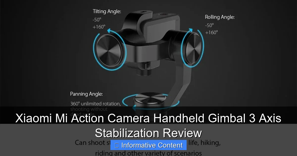 Xiaomi Mi Action Camera Handheld Gimbal 3 Axis Stabilization Review