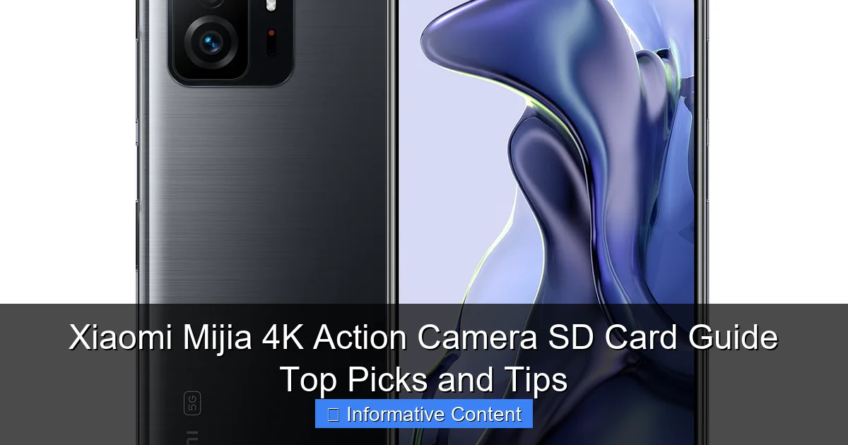 Xiaomi Mijia 4K Action Camera SD Card Guide Top Picks and Tips