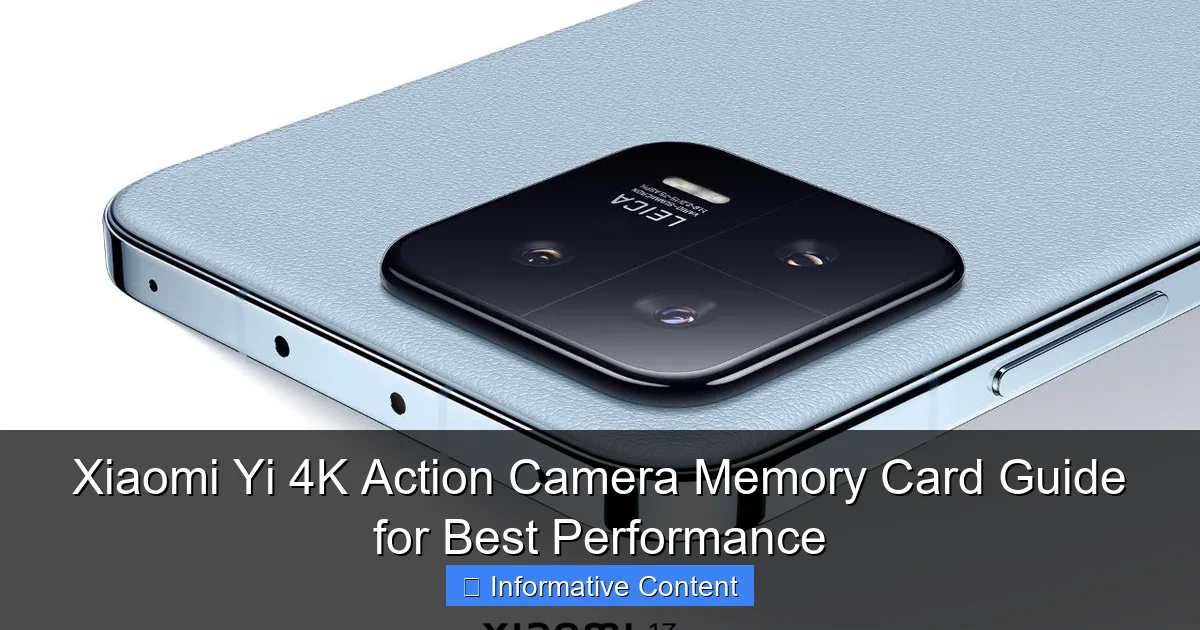 Xiaomi Yi 4K Action Camera Memory Card Guide for Best Performance