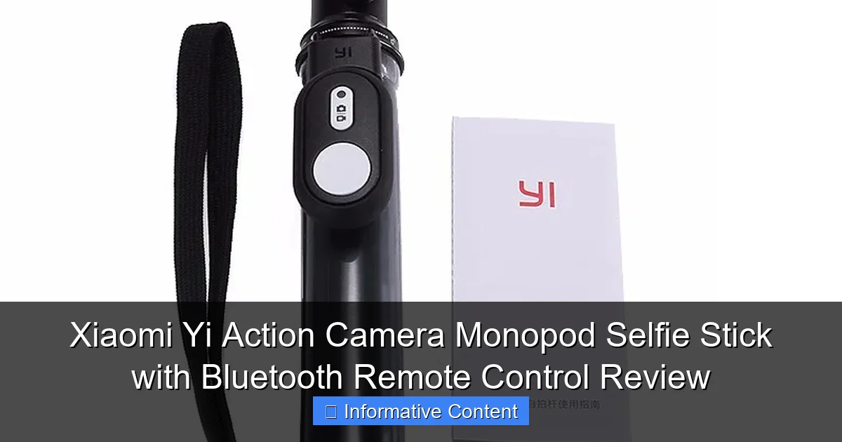 Xiaomi Yi Action Camera Monopod Selfie Stick with Bluetooth Remote Control Review