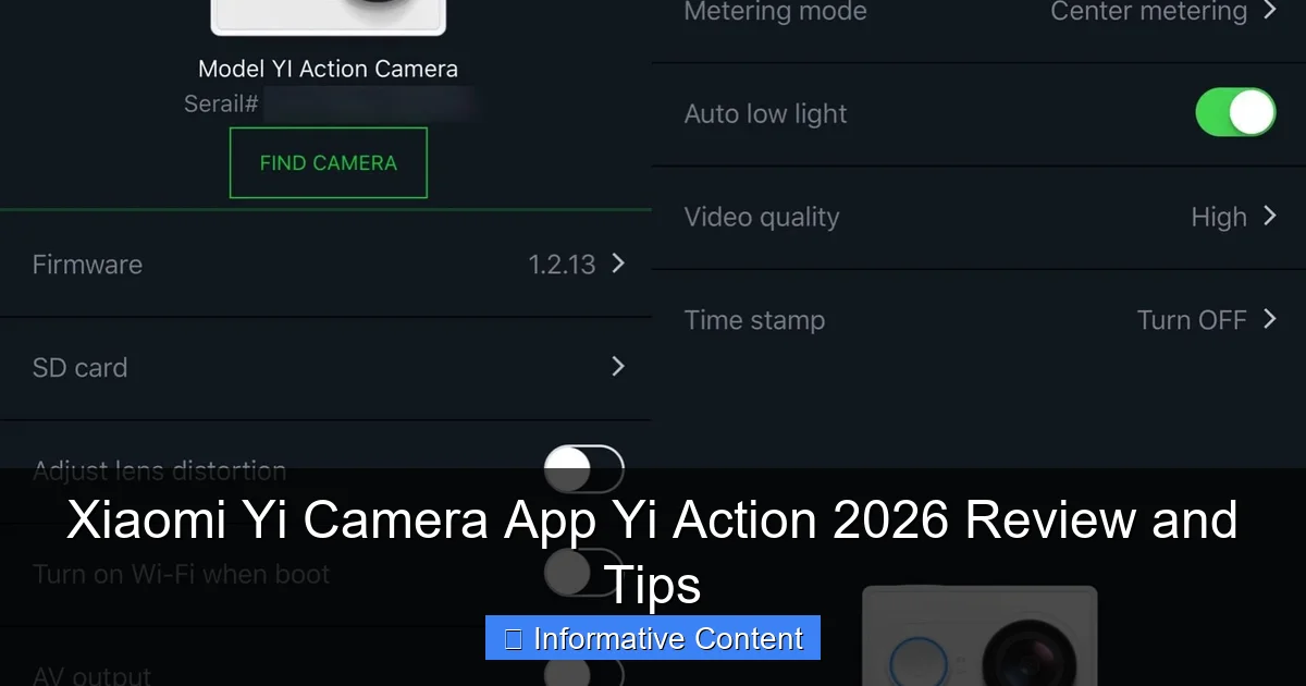 Xiaomi Yi Camera App Yi Action 2026 Review and Tips