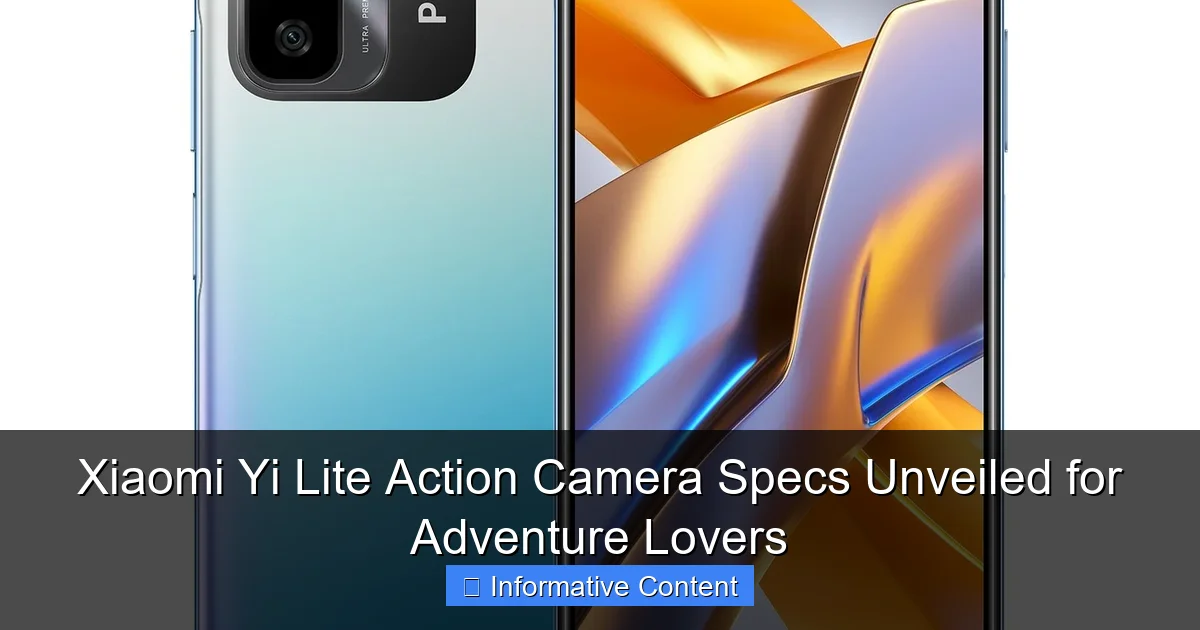 Xiaomi Yi Lite Action Camera Specs Unveiled for Adventure Lovers