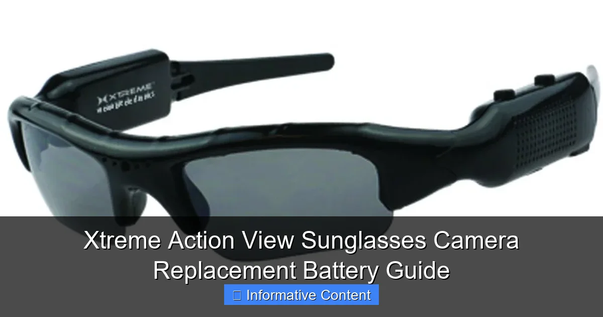 Xtreme Action View Sunglasses Camera Replacement Battery Guide