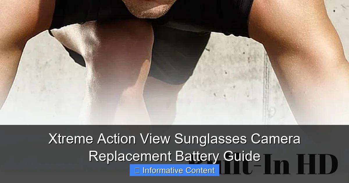 Xtreme Action View Sunglasses Camera Replacement Battery Guide