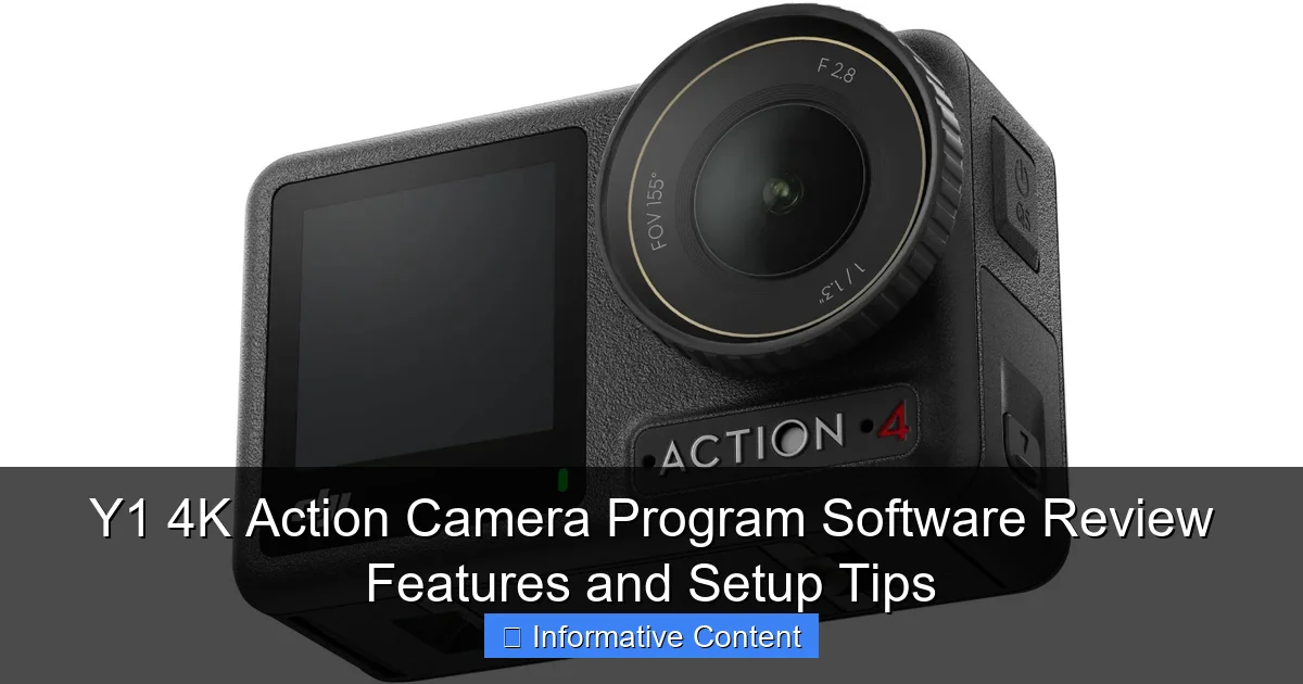Y1 4K Action Camera Program Software Review Features and Setup Tips