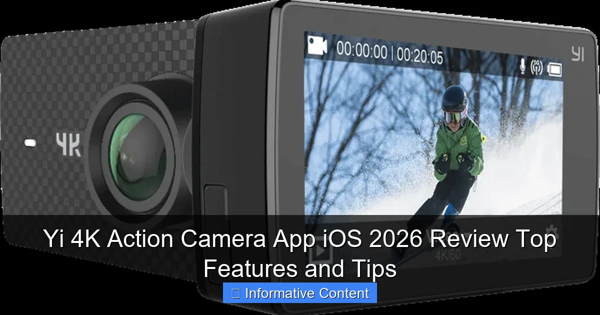 Yi 4K Action Camera App iOS 2026 Review Top Features and Tips