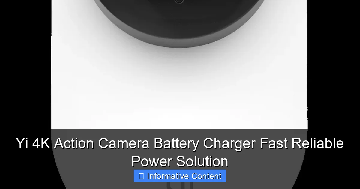 Yi 4K Action Camera Battery Charger Fast Reliable Power Solution