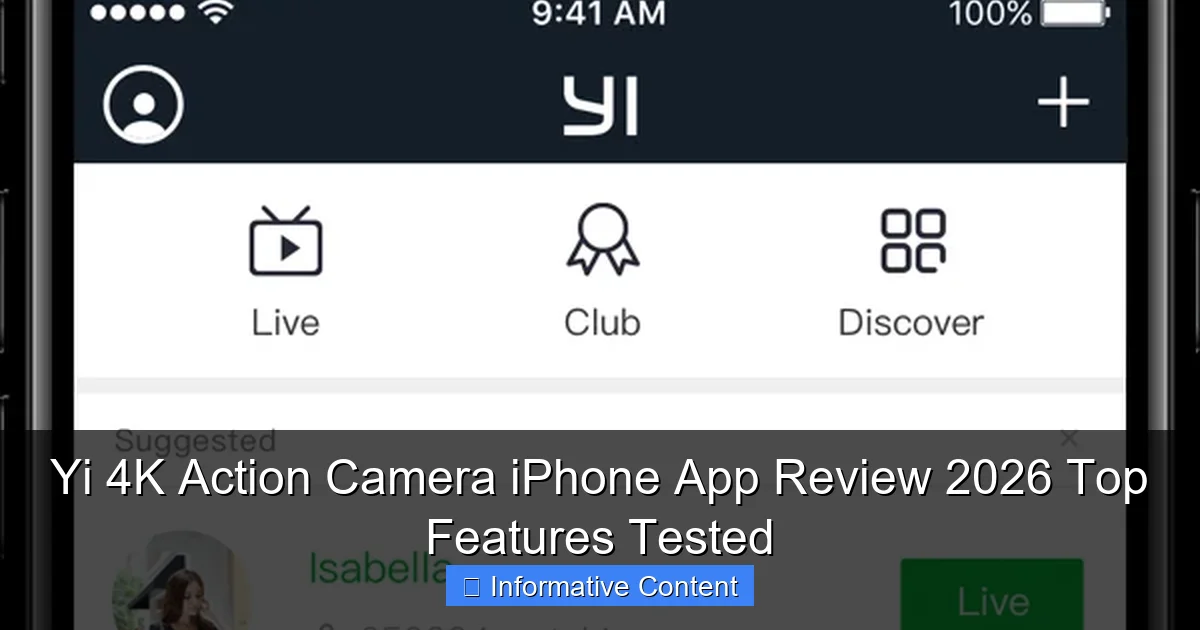 Yi 4K Action Camera iPhone App Review 2026 Top Features Tested