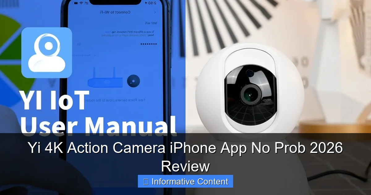 Yi 4K Action Camera iPhone App No Prob 2026 Review