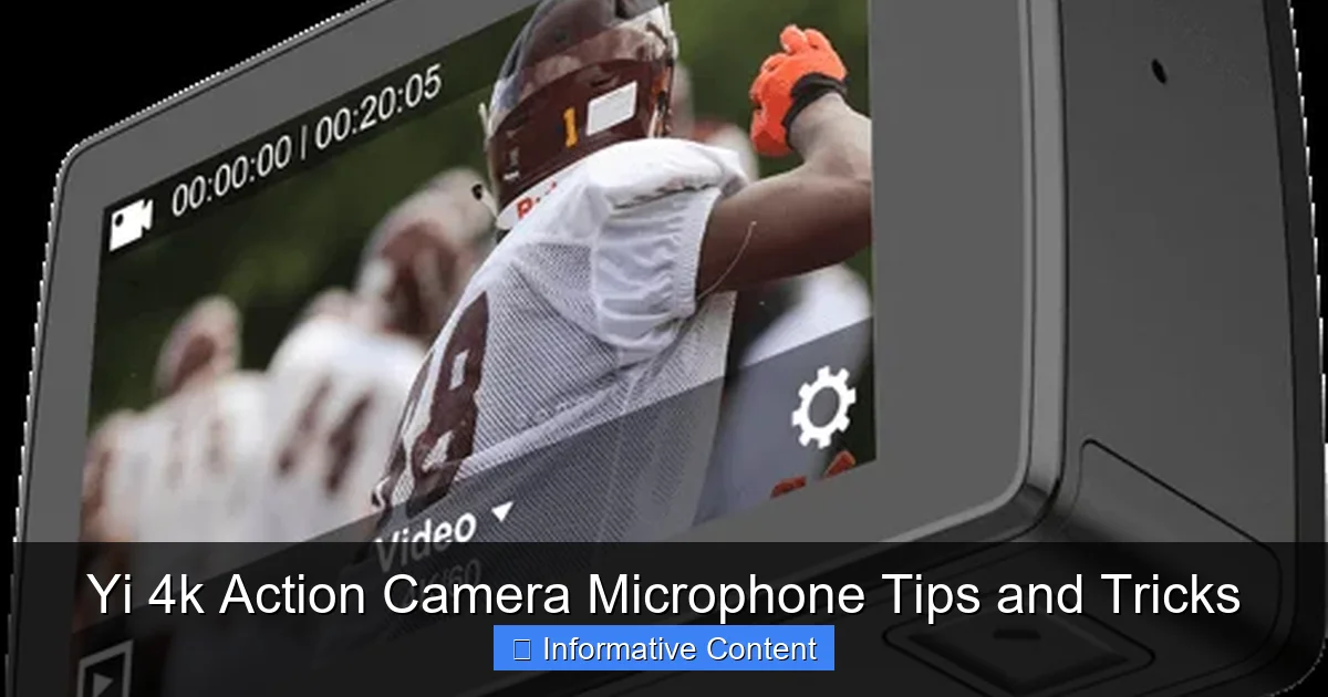 Yi 4k Action Camera Microphone Tips and Tricks