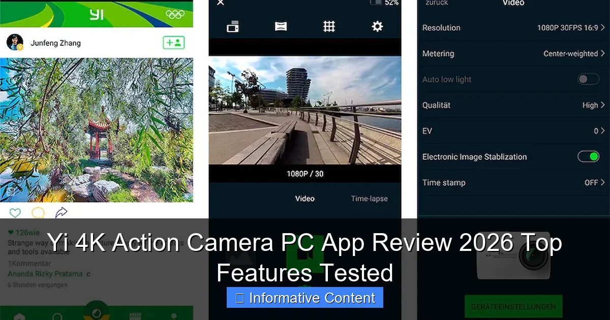 Yi 4K Action Camera PC App Review 2026 Top Features Tested