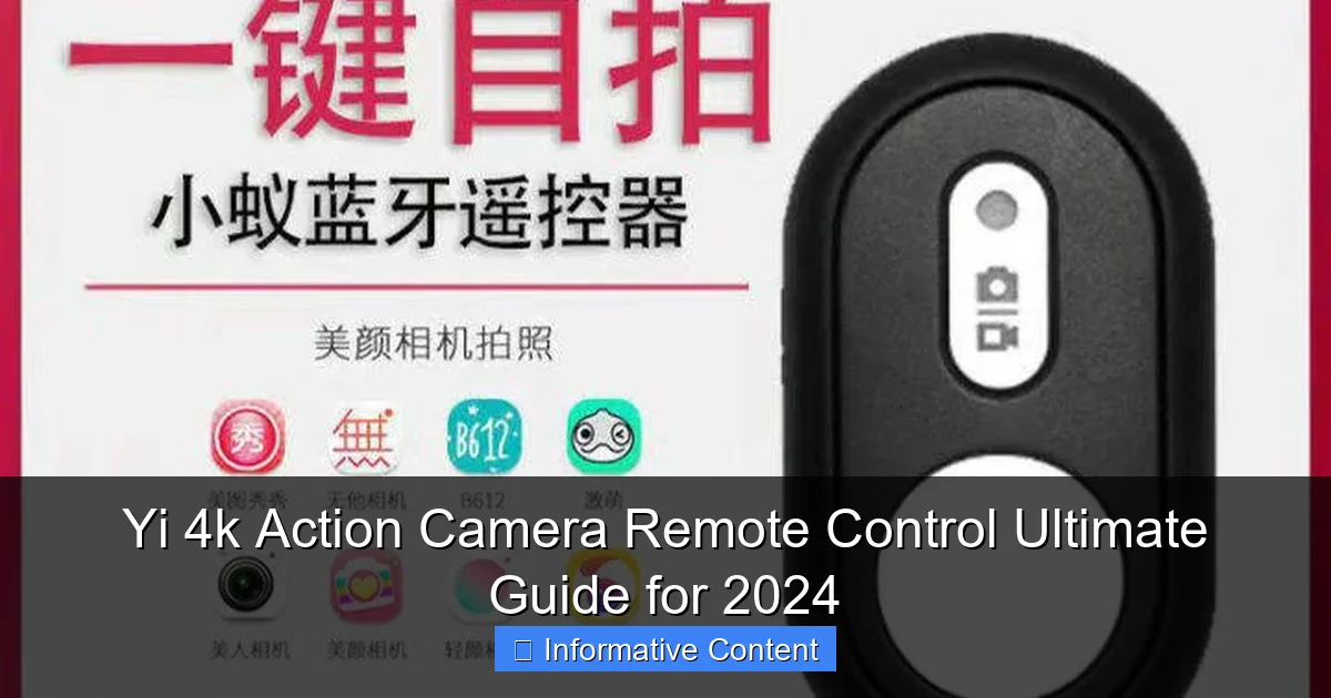 Yi 4k Action Camera Remote Control Ultimate Guide for 2024