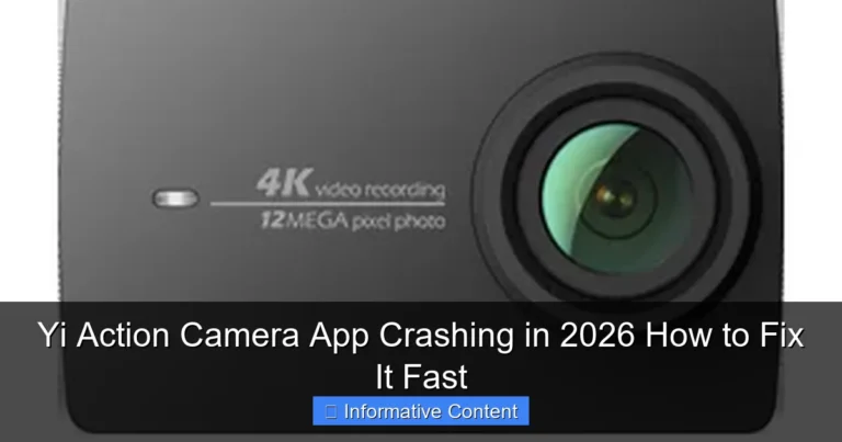 Yi Action Camera App Crashing in 2026 How to Fix It Fast