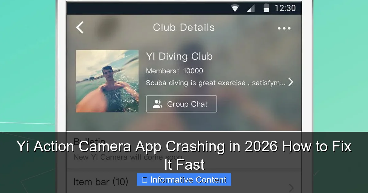 Yi Action Camera App Crashing in 2026 How to Fix It Fast
