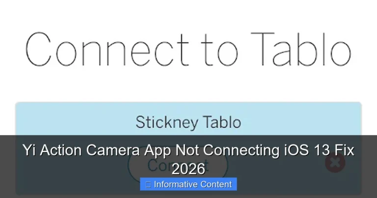 Yi Action Camera App Not Connecting iOS 13 Fix 2026