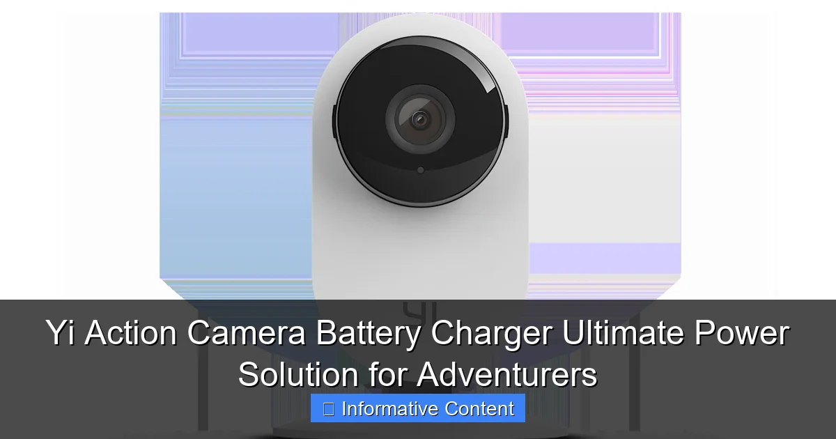 Yi Action Camera Battery Charger Ultimate Power Solution for Adventurers