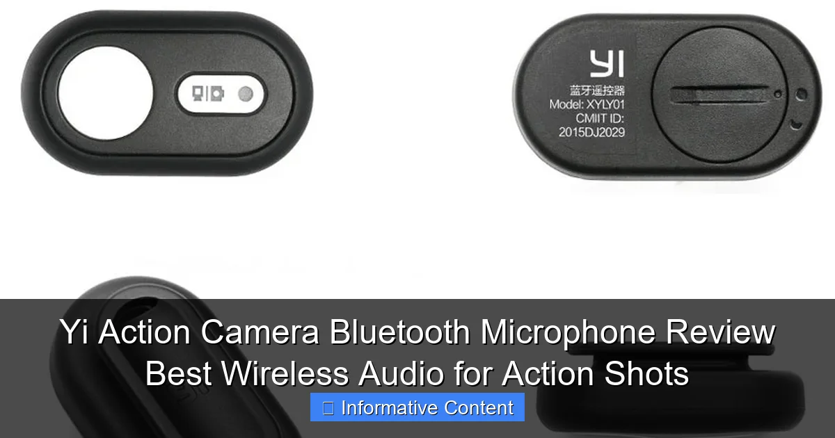 Yi Action Camera Bluetooth Microphone Review Best Wireless Audio for Action Shots