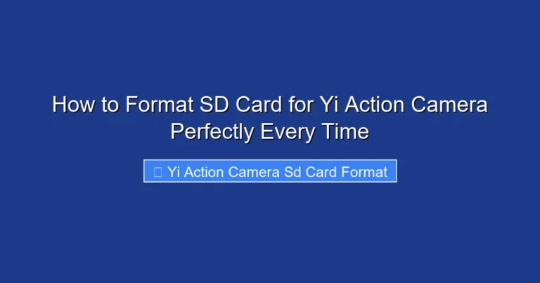 How to Format SD Card for Yi Action Camera Perfectly Every Time