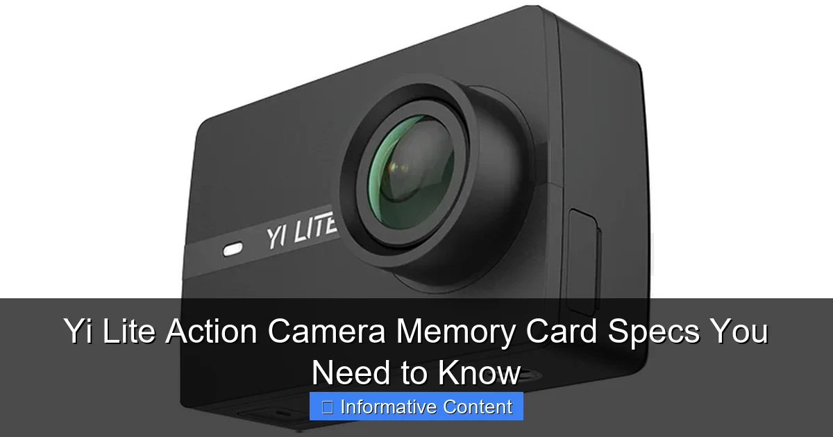 Yi Lite Action Camera Memory Card Specs You Need to Know