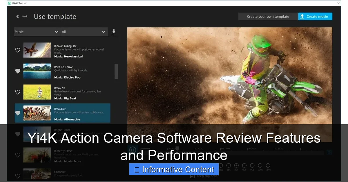 Yi4K Action Camera Software Review Features and Performance