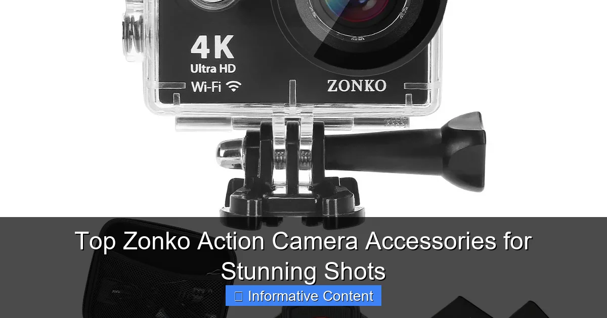 Top Zonko Action Camera Accessories for Stunning Shots