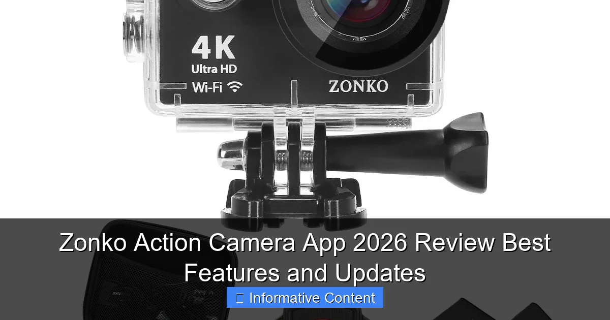 Zonko Action Camera App 2026 Review Best Features and Updates