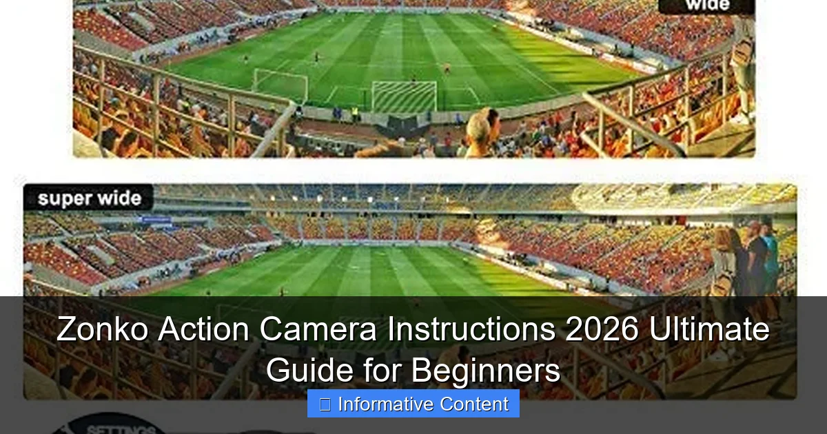 Zonko Action Camera Instructions 2026 Ultimate Guide for Beginners